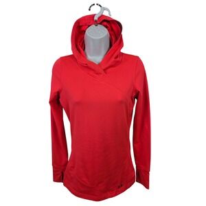 Under Armour ColdGear Fitted Pink Hoodie Thumbholes Athletic Women's XS /B145